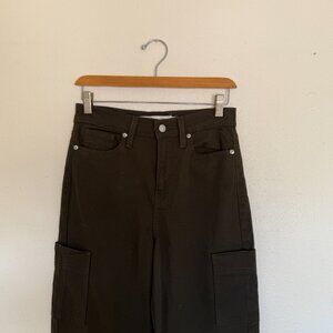 Levi's Army Green Heritage High-Rise Loose Straight Leg Cargo Pants Size 2